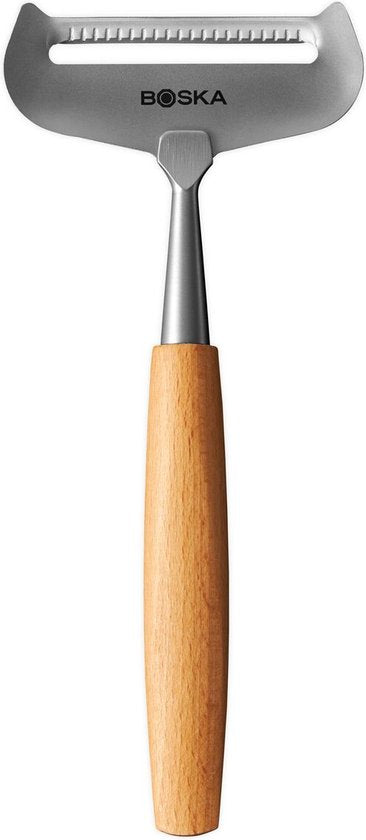 Boska Cheese Slicer Soft Amigo - Trancheuse pour fromages à pâte molle - acier inoxydable - bois de hêtre - antiadhésif