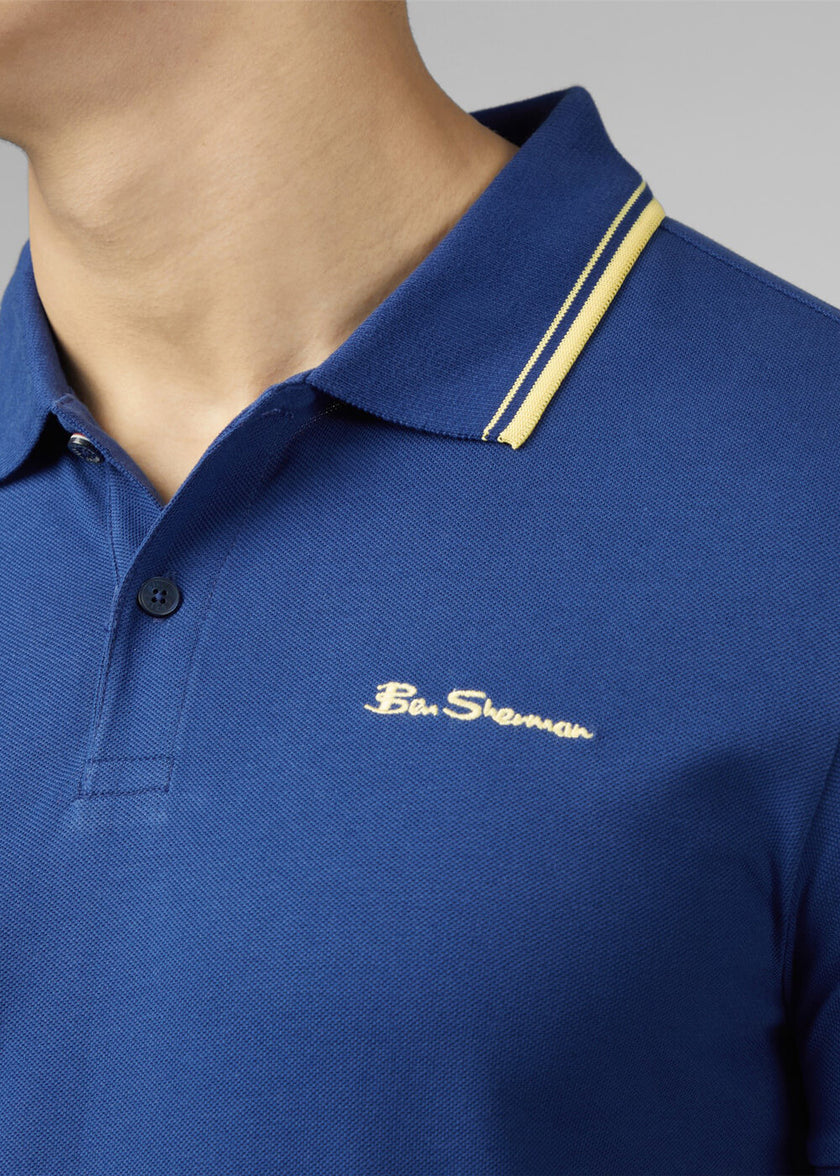Polo Signature Ben Sherman - Homme - Casual & Stylish - Denim bleu foncé - Taille S