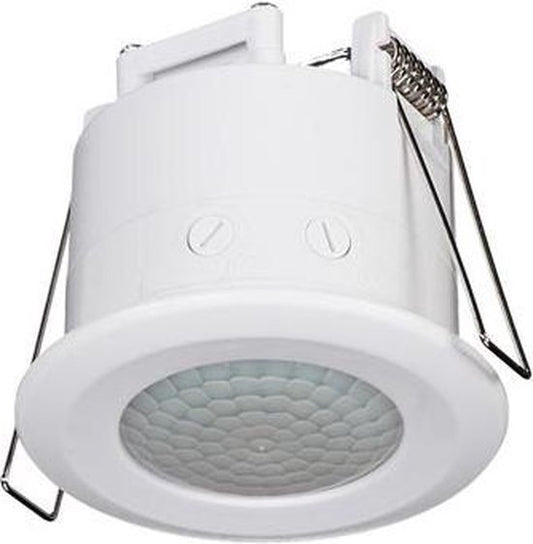 Perel Détecteur de mouvement, PIR, portée de 6 m, angle de détection de 360°, IP20, utilisation intérieure, montage au plafond/encastré, blanc