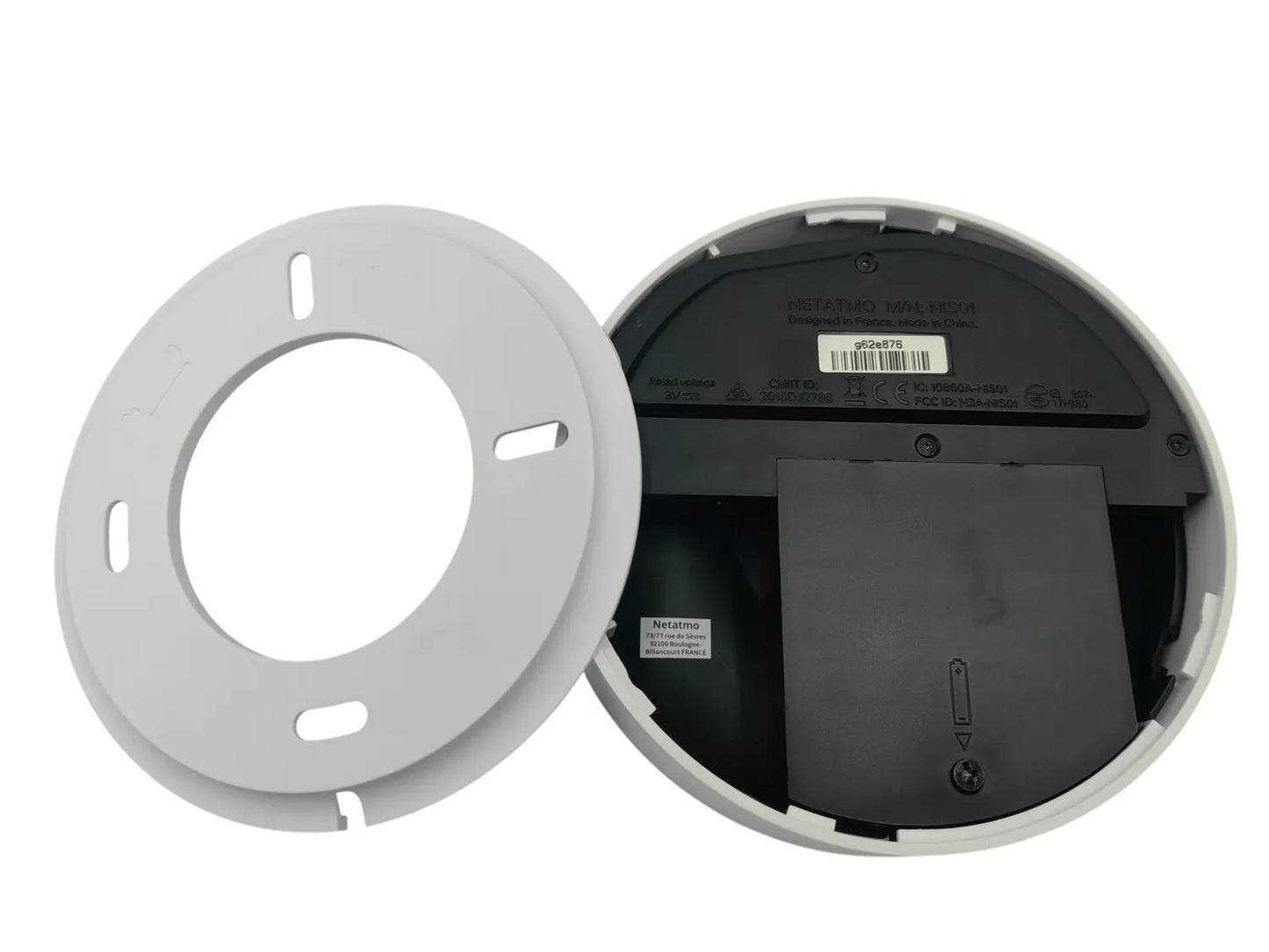 Netamo NIS01 Sirène anti-effraction - Sans fil - 110 dB Sound - 130 x 35 mm - Blanc