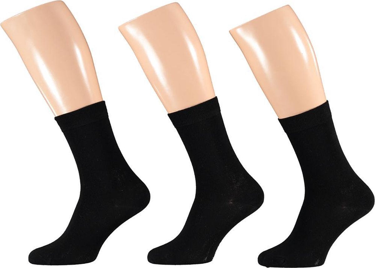 Lot de 3 paires de chaussettes Apollo en bambou - Noir - Taille 43/46