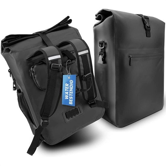 Avalo Bicycle Bag - Sac à dos/Sac à bandoulière/Sac à vélo - 25L - Imperméable - Noir