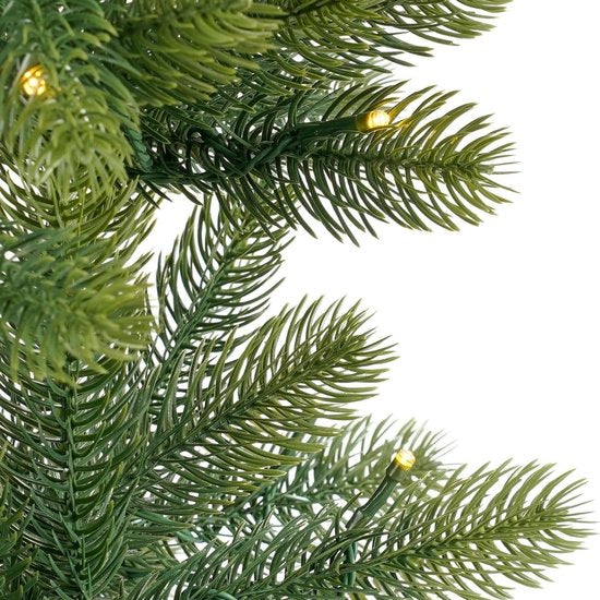 Black Box Trees Nagoya : sapin de Noël artificiel avec éclairage, H 120 x Ø 60 cm - Sapin de Noël d'intérieur - Sapin artificiel avec 212 brindilles de pin en PE - Modèle élancé, Ø 60 cm - Vert
