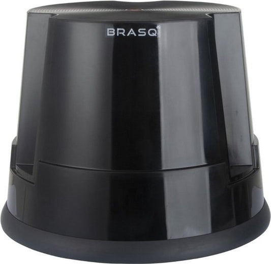 BRASQ Tabouret d'appui en plastique noir Essential ST100, capacité de charge 150 kg, tabouret d'appui, pied en forme d'éléphant, tabouret de bureau, escalier, escalator, tabouret