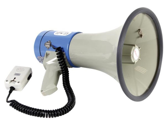 Mégaphone Velleman, bandoulière, sirène, fonction parole, sifflet, microphone amovible, 25 W, 500 m