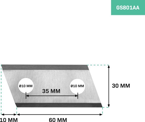 Lames de broyeur VONROC - Pour le broyeur GS502AC - 2 lames de rechange pour broyeur