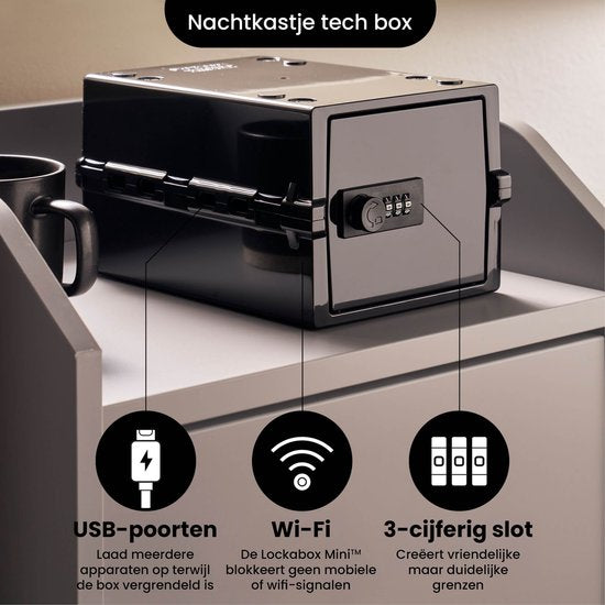 Lockabox Mini™ Boîte de rangement avec serrure numérotée - Armoire à pharmacie verrouillable - Coffre-fort en polycarbonate - Résistant au réfrigérateur et au congélateur - 3 litres - 22.3 x 15.4 x 12 cm