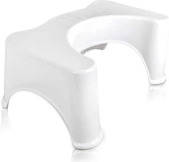 Tabouret de toilette FUCHSI - 17 CM - Blanc