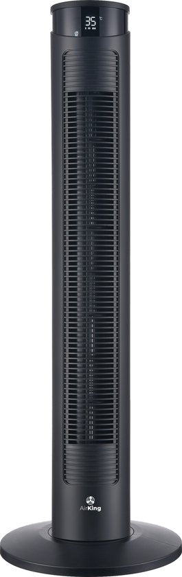 AirKing Ventilateur de Tour 94cm - Ventilateur de Colonne avec Télécommande - Minuterie - 3 Réglages de Vitesse - Oscillation & Ecran LED Dimmable - Efficace en Energie - Ventilateur de Refroidissement pour la Chambre - Noir