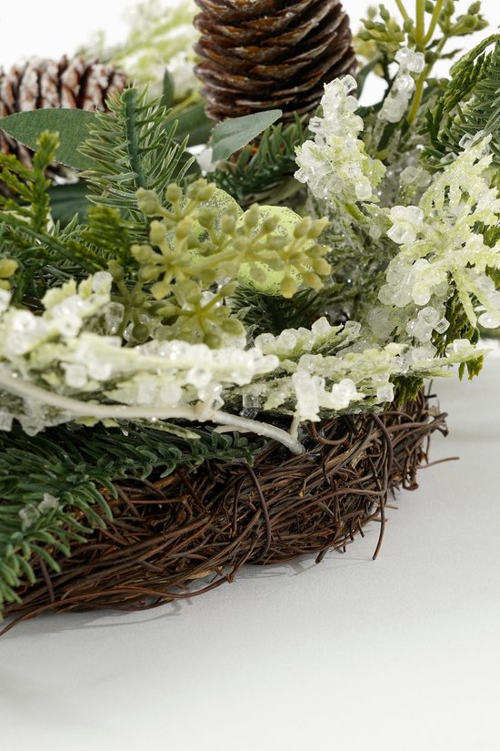 Maison des Saisons Couronne de Noël Alva - Ø40 cm - Vert