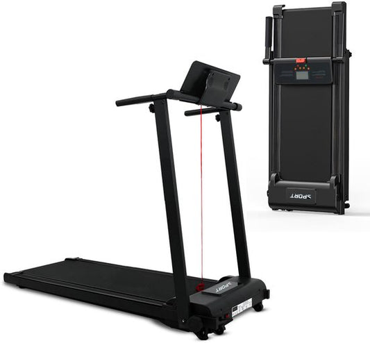Fitby Treadmill - Tapis de course pliable - Tapis de marche - Bande de marche - 1-10km/h - Ecran LED - Noir