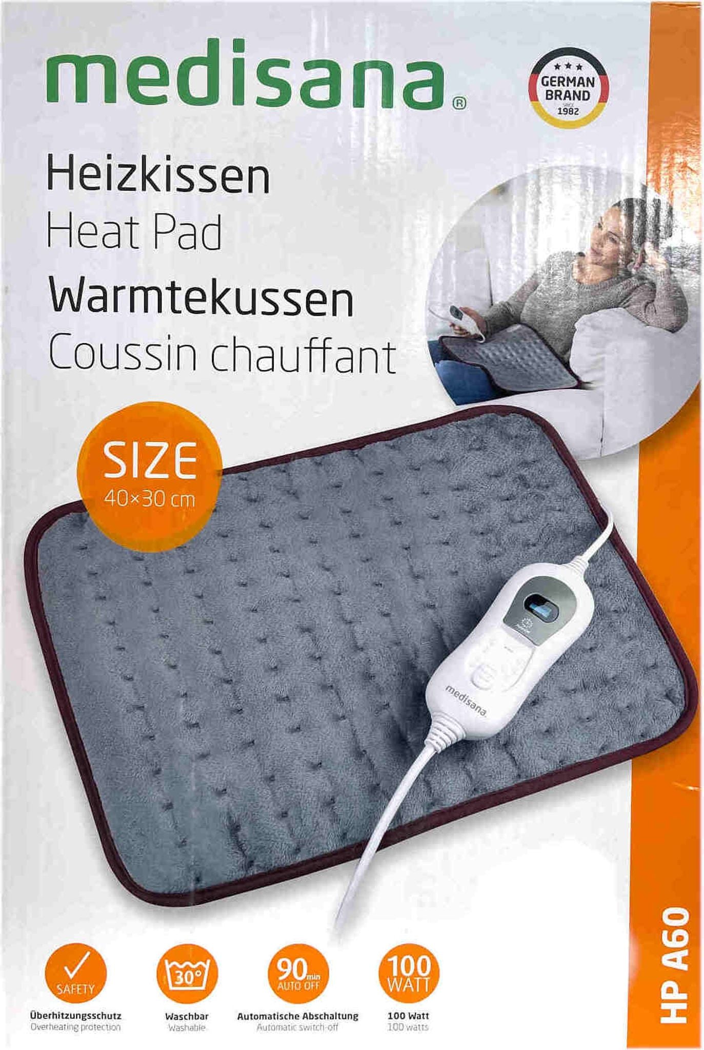 Coussin chauffant Medisana HP A60 - 30 x 40 cm - Gris
