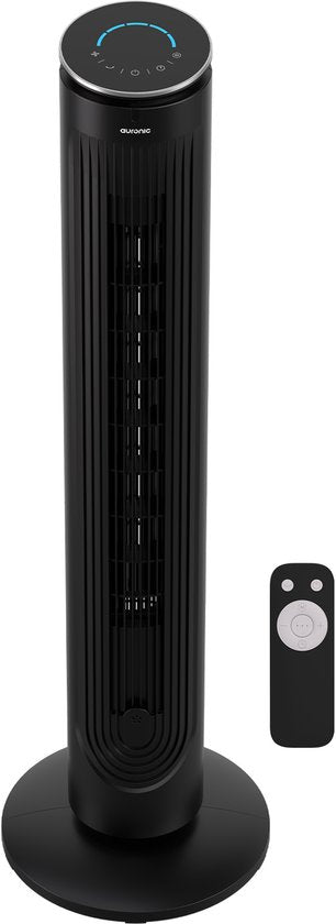 Auronic Tower Fan - Floor Fan - Air Cooler - Standing Fan - 105 CM - 5 Speeds - With Remote Control - Silent Fan - Fan - 45 dB - Black