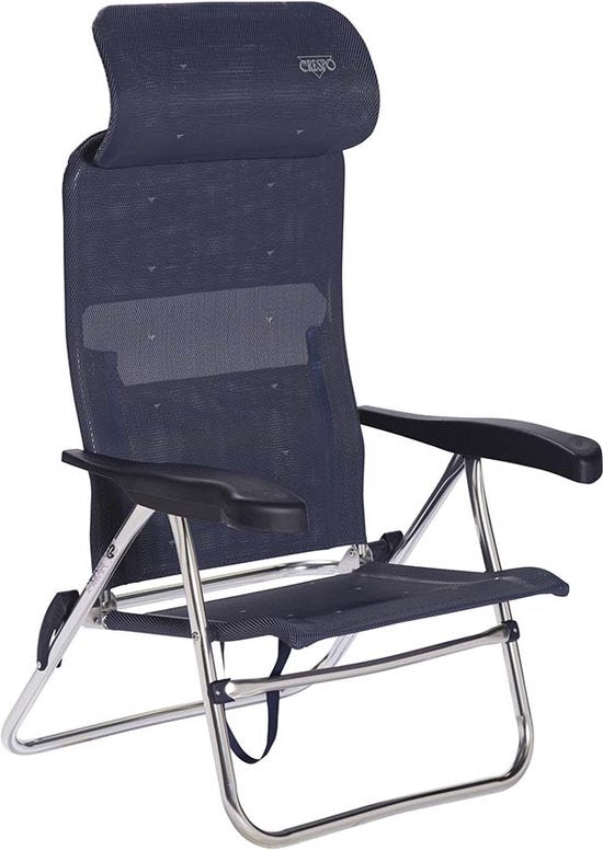 Crespo - Chaise de plage - AL/205 - Compact - Bleu foncé
