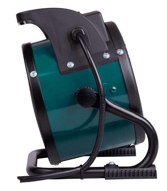 VONROC Chauffage électrique - Jet heater - ventilateur - céramique - 3 réglages : 1000W/2000W/ventilateur - pour des pièces jusqu'à 20m2 - vert