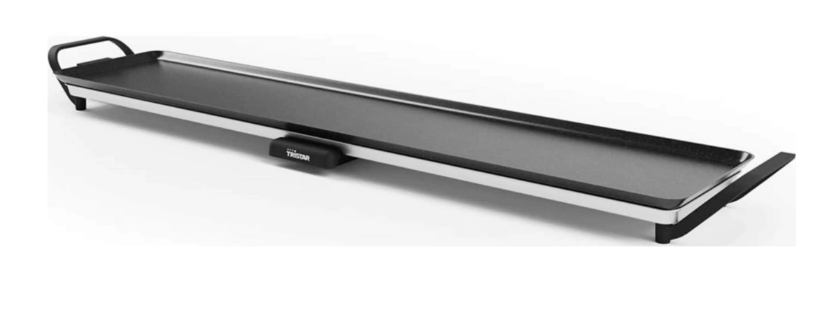 Gril de table Tristar Slim XXL BP-2670 - Plaque de cuisson 100 x 22 cm - Noir - 1 800 watts