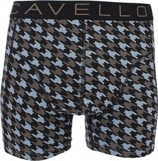 Cavello - 2-pack Boxershorts Noir / Pepita Print - S