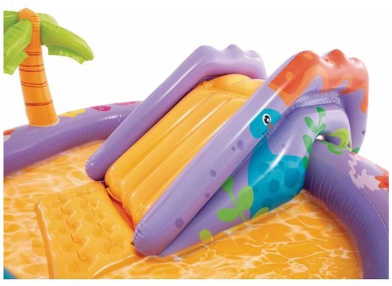 Piscine gonflable Intex - Dino Park - avec toboggan - 201 x 157 x 69 cm