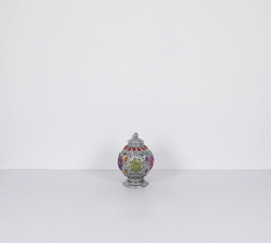 Globo lampe à poser Gelasius - argent - métal - 27 cm - douille E27 - 15658T