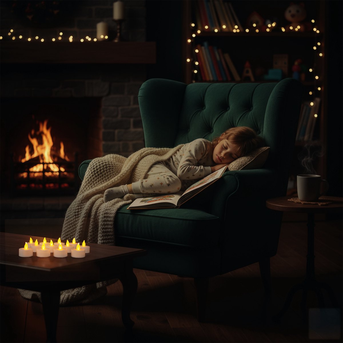 Aurae Led Tea Lights 12x White - 3,7x3,8 cm - Piles incluses - 120+ heures de combustion