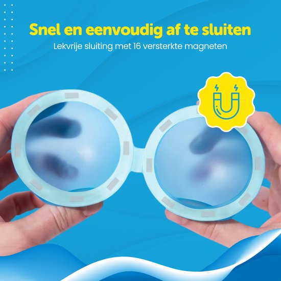 TTD® Ballons d'eau réutilisables à fermeture automatique - 6 pièces - 16 aimants - Silicone souple - Respectueux de l'environnement - Pour enfants et adultes