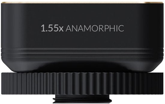 Shiftcam LensUltra 1.55x Anamorphic - Vidéo cinématique ultra large - Flare anamorphique distinctif - Optique en fluorite pour la clarté de l'image et la précision des couleurs - Noir