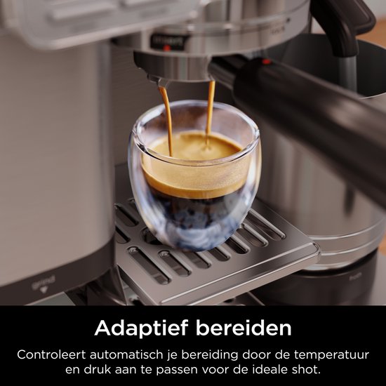 Machine à café Ninja Luxe Café PRO pour expresso et café filtre avec mousseur à lait - ES701EU