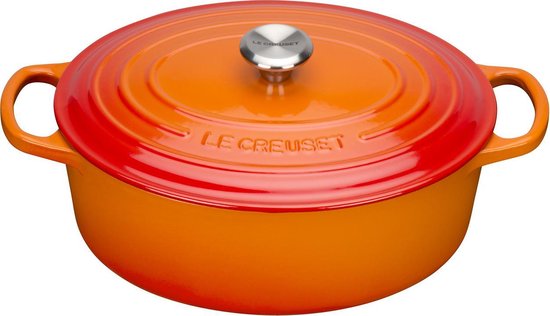Cocotte ovale Le Creuset Signature 35 cm - rouge orangé