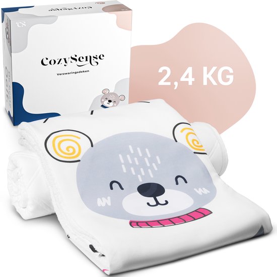 Couverture lestée CozySense® Enfant 2,4 kg - Couverture lestée - Couverture lestée avec répartition de la pression GLASS-Flow® - Housse lavable - Hypoallergénique - Pour les filles