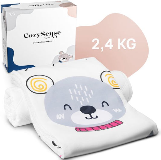Couverture lestée CozySense® Enfant 2,4 kg - Couverture lestée - Couverture lestée avec répartition de la pression GLASS-Flow® - Housse lavable - Hypoallergénique - Pour les filles