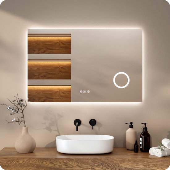 Mirlux Miroir de salle de bain avec éclairage LED et chauffage - 110x70CM