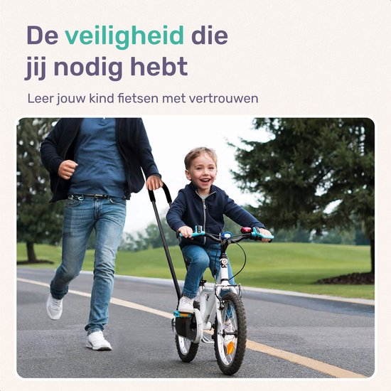 Barre de poussée pour vélo d'enfant - Universelle - Noire - Guidon de vélo - Convient pour vélo d'équilibre, tricycle et vélo d'enfant