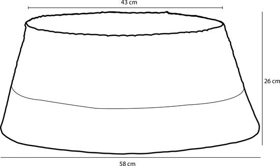 Décoration Noël - House of Seasons - Jupe de sapin de Noël - H26 x Ø58 cm - Silver