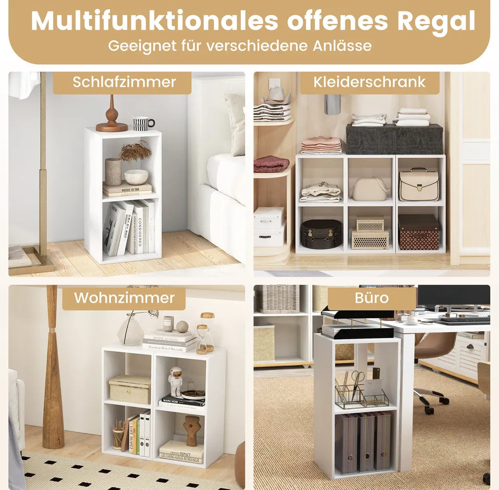 Coast Bookcase White - Meuble cubique à 2 tiroirs - 35 x 33 x 69,5 cm