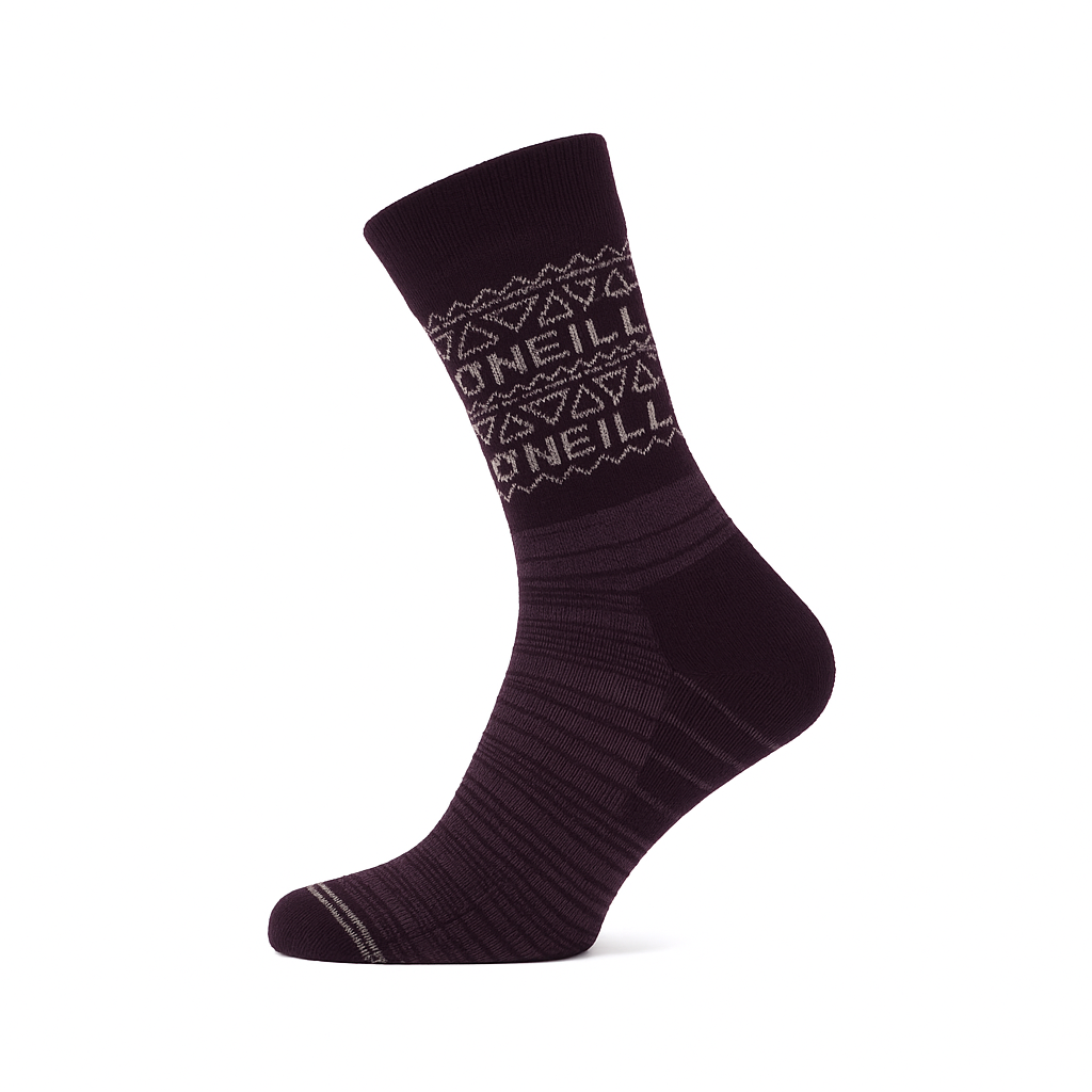 Chaussettes en laine mérinos O'NEILL - 1 paire - Taille 43 - 46 - Violet foncé