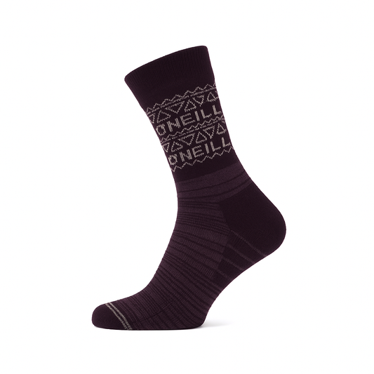 Chaussettes en laine mérinos O'NEILL - 1 paire - Taille 43 - 46 - Violet foncé