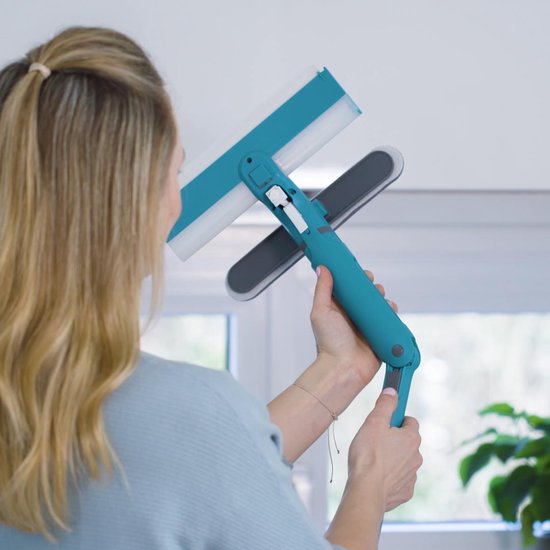 Livington Window Buddy - Nettoyeur de vitres - Nettoyeur de vitres à perche télescopique - Raclette à vitres - Raclette à vitres - Raclette de douche - Nettoyeur de panneaux solaires traducteur