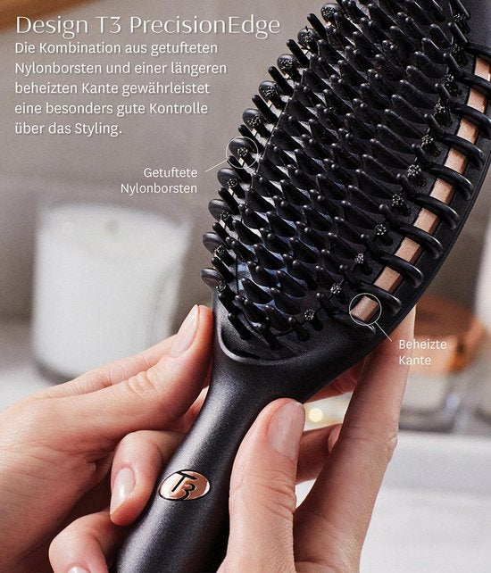 Brosse de coiffage chauffante et lissante T3 Edge