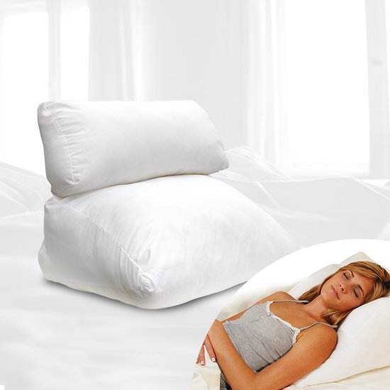 Oreiller Dreamolino Flip - Oreiller 10 en 1 - Détente - Sommeil - Soutien dorsal - Pour ceux qui dorment sur le ventre ou sur le côté - Coussin pour les jambes - Soutien de lecture - Rembourrage moelleux