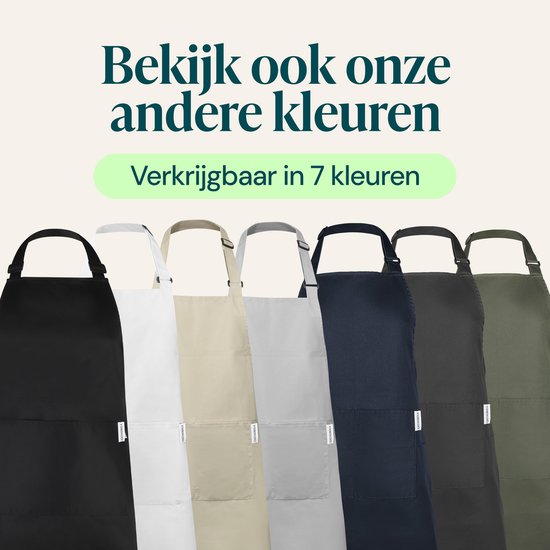 Tablier de cuisine Castagnola - Résistant à l'eau et à la saleté - Tablier de cuisine professionnel - Tablier pour femmes et hommes - Tablier de traiteur - Unisexe - Boucle réglable - Compartiments extra-larges - Vert
