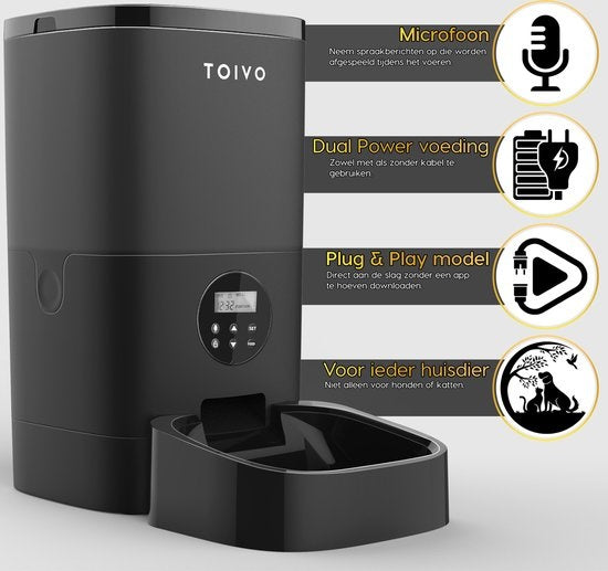 Distributeur de nourritures pour Chats et Chiens - Toivo - Distributeur alimentaire - pour chiens et chats