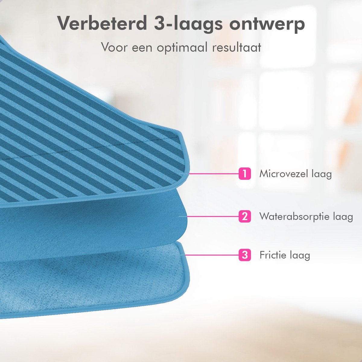 Motionflow Chiffon à vapeur en microfibre - pour nettoyeur à vapeur MF-ST-002 - 4 pièces