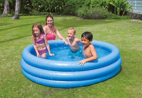 Piscine gonflable Intex Crystal Blue - Ø 168 x 38 cm