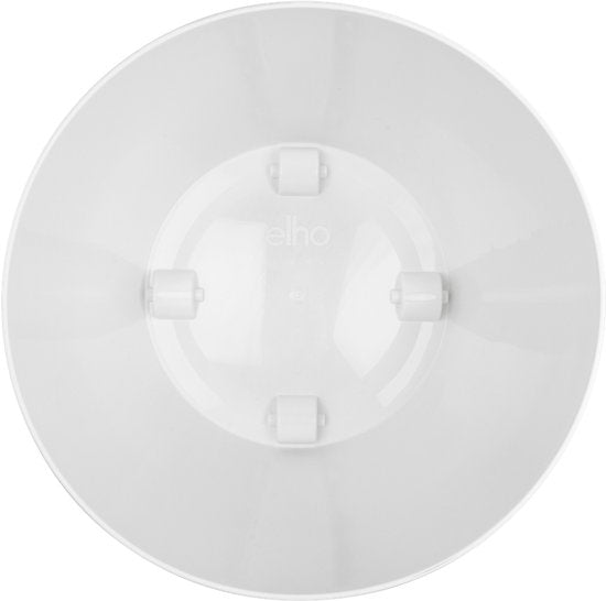 Elho Brussels Rond Wielen 35 - Grand pot de fleurs d'intérieur - Plastique 100 % recyclé - Ø 35 x H 33 cm - Blanc
