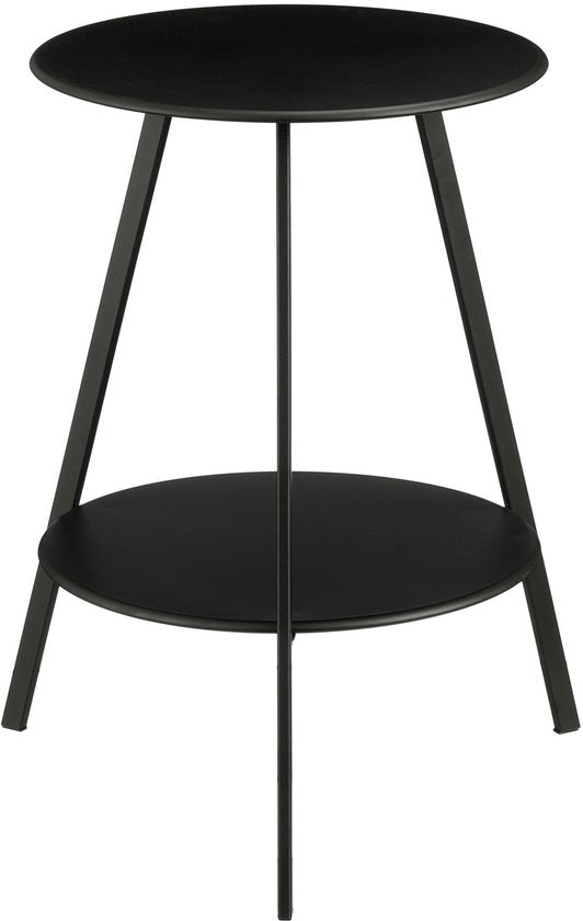 Mica Decorations Seattle : table d'appoint ronde d'extérieur - table basse - table de salon d'extérieur - peut également servir de petite table pour plantes ou de support pour plantes - métal - 58 x 46 cm - noir