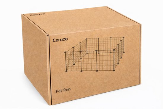 Enclos pour animaux Ceruzo 105 cm – Enclos pour chiots – Modulaire – Pour lapins et cochons d'Inde