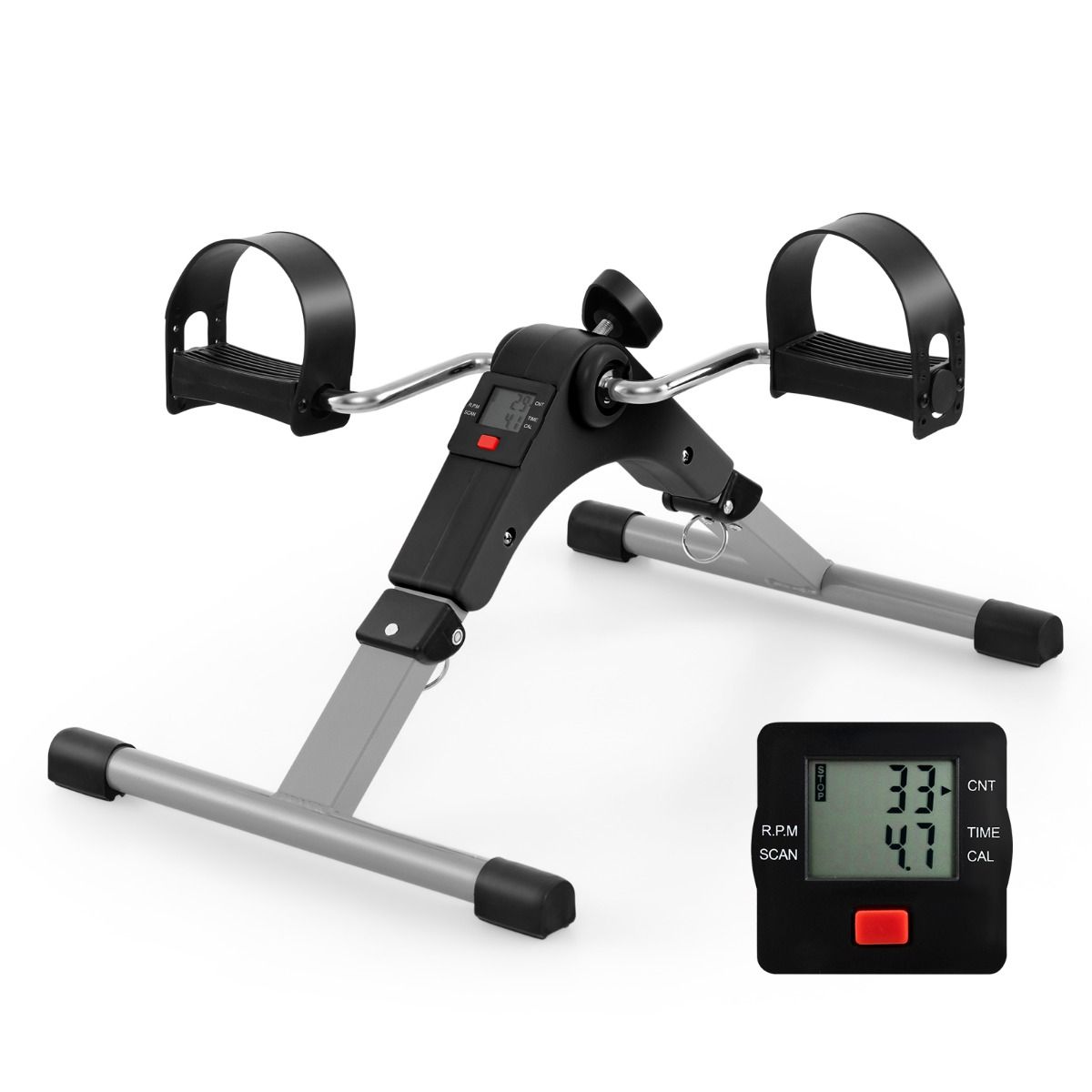 Mini-vélo d'appartement Coast - Vélo d'appartement pliable avec pédales - Résistance réglable - Noir
