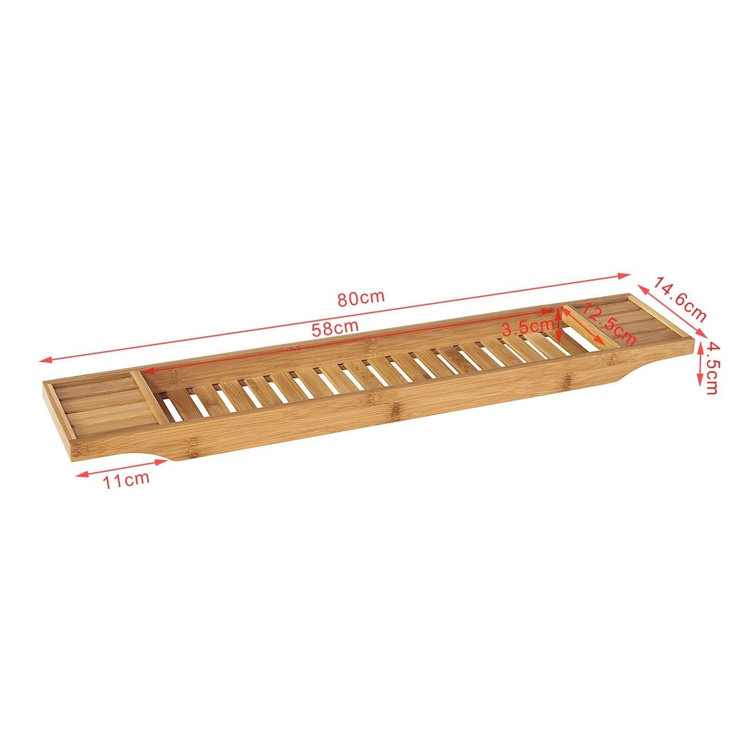 SoBuy FRG212-N 80cm Long - Planche de bain - Bambou