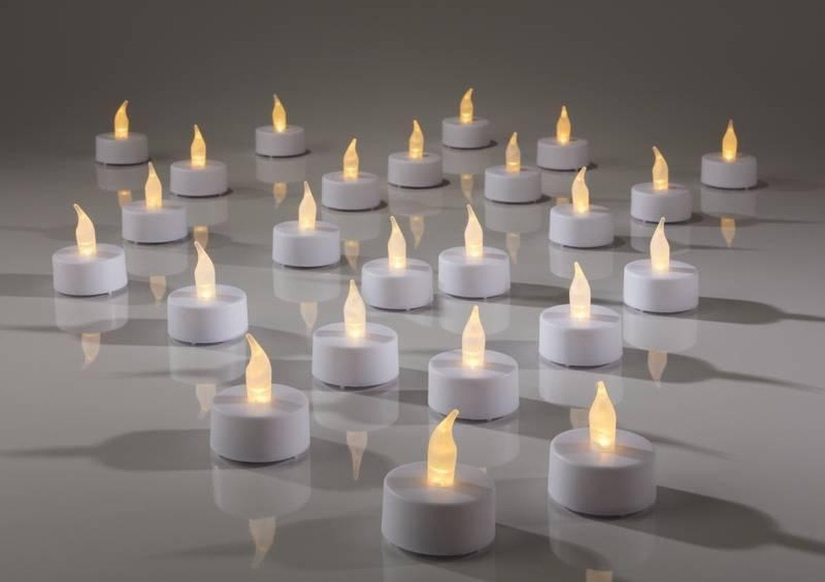 Bougies chauffe-plat LED - Boîte de 24 pièces INCLUANT pile ET minuterie