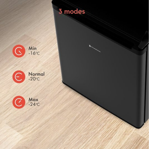 KitchenBrothers Mini congélateur - 33L - Petit congélateur - Autonome - Compact - Noir